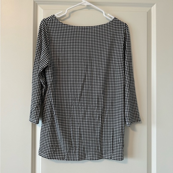 Ann Taylor Factory Houndstooth Long Sleeve - Picture 2 of 3